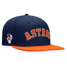 Adult Men's Houston Astros Fanatics Branded Fundamental Two-Tone Fitted Hat - Navy/Orange