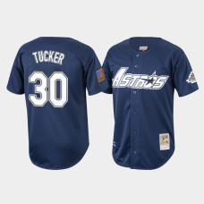 Men's Houston Astros Kyle Tucker 1994 Cooperstown Collection Navy Authentic Jersey