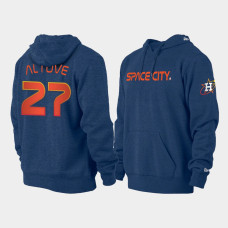 #27 Jose Altuve Houston Astros 2022 City Connect Pullover Hoodie - Navy