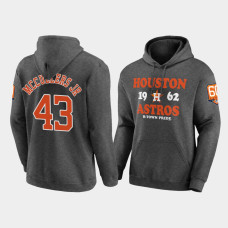 Houston Astros 43 Lance McCullers Jr 60th Anniversary Gray Pullover Road Hoodie