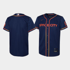 Youth Houston Astros # Navy 2022 City Connect Replica Jersey