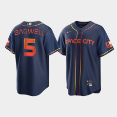 Houston Astros #5 Jeff Bagwell Replica 2022 City Connect Men's Jersey - Navy