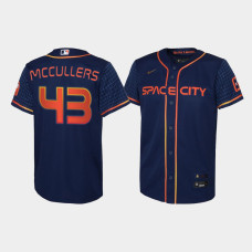 Youth Houston Astros #43 Lance McCullers Jr. Navy 2022 City Connect Replica Jersey