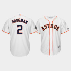 Men's Houston Astros #2 Alex Bregman 2019 World Series Bound Cool Base White Jersey