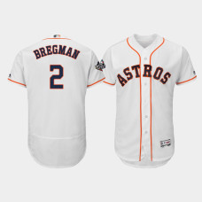 Men's Houston Astros #2 Alex Bregman White 2019 World Series Bound Authentic Flex Base Jersey