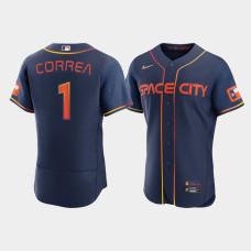 Houston Astros Carlos Correa Men's Navy Authentic 2022 City Connect Jersey