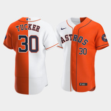 Kyle Tucker Houston Astros White Orange Split Two-Tone Jersey