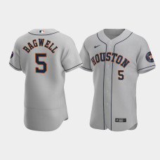 Men's Houston Astros #5 Jeff Bagwell Gray Authentic 2020 Road Jersey