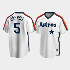 Men's Houston Astros #5 Jeff Bagwell Cooperstown Collection Home Nike White Jersey