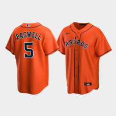 Men's Houston Astros #5 Jeff Bagwell Orange Replica Nike Alternate Jersey