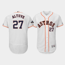 Men's Houston Astros #27 Jose Altuve White 2019 Postseason Authentic Flex Base Jersey