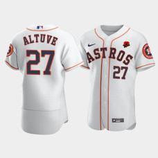 Men's Houston Astros #27 Jose Altuve White 2021 Memorial Day Authentic Jersey