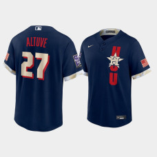 Men's Houston Astros Jose Altuve Navy 2021 MLB All-Star Game Replica Jersey