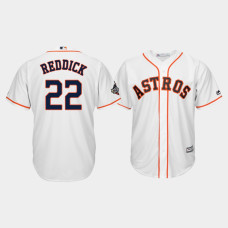 Men's Houston Astros #22 Josh Reddick 2019 World Series Bound Cool Base White Jersey
