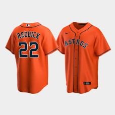 Men's Houston Astros #22 Josh Reddick Orange Replica Nike Alternate Jersey