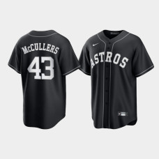 Houston Astros Lance McCullers Black White 2021 All Black Fashion Replica Jersey