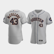 Men's Houston Astros #43 Lance McCullers Gray Authentic 2020 Road Jersey