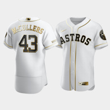 Men's Houston Astros #43 Lance McCullers White Golden Edition Authentic Jersey
