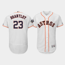 Men's Houston Astros #23 Michael Brantley White 2019 World Series Bound Authentic Flex Base Jersey