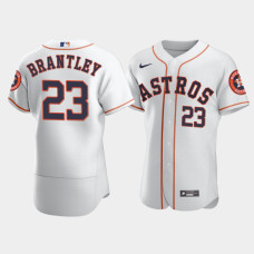 Men's Houston Astros #23 Michael Brantley White Authentic Nike Jersey