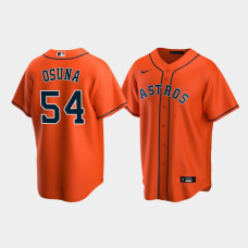 Men's Houston Astros #54 Roberto Osuna Orange Replica Nike Alternate Jersey
