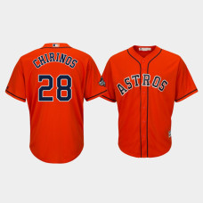 Men's Houston Astros #28 Robinson Chirinos 2019 World Series Bound Cool Base Orange Jersey