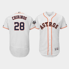 Men's Houston Astros #28 Robinson Chirinos White 2019 World Series Bound Authentic Flex Base Jersey