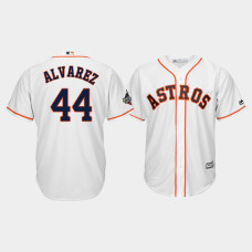 Men's Houston Astros #44 Yordan Alvarez 2019 World Series Bound Cool Base White Jersey