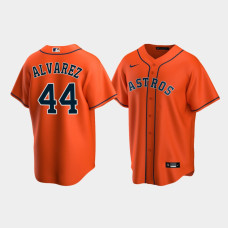 Men's Houston Astros #44 Yordan Alvarez Orange Replica Nike Alternate Jersey