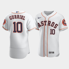 Men's Houston Astros #10 Yuli Gurriel White Authentic Nike Jersey