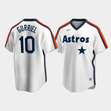 Men's Houston Astros #10 Yuli Gurriel Cooperstown Collection Home Nike White Jersey