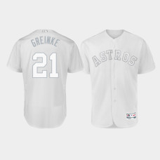 Men's Houston Astros Authentic #21 Zack Greinke 2019 Players' Weekend White Greinke Jersey
