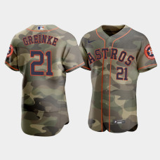 Men's Houston Astros Zack Greinke Camo Armed Forces Day Authentic Jersey