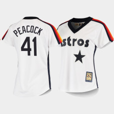 Women's Houston Astros Brad Peacock #41 White Cooperstown Collection Home Jersey