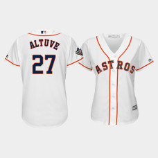 Women's Houston Astros #27 Jose Altuve 2019 World Series Bound Cool Base White Jersey