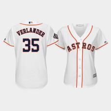 Women's Houston Astros #35 Justin Verlander 2019 World Series Bound Cool Base White Jersey