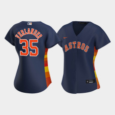 Women's Houston Astros Justin Verlander #35 Navy Replica Nike 2020 Alternate Jersey