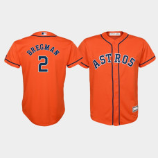 Youth Houston Astros Alex Bregman #2 Orange Cool Base Majestic Alternate Official Jersey