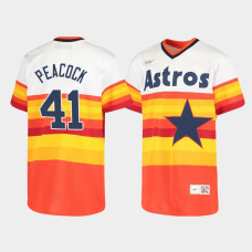 Youth Houston Astros Brad Peacock #41 White Cooperstown Collection Home Jersey
