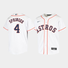 Youth Houston Astros George Springer #4 White Replica Nike Home Jersey
